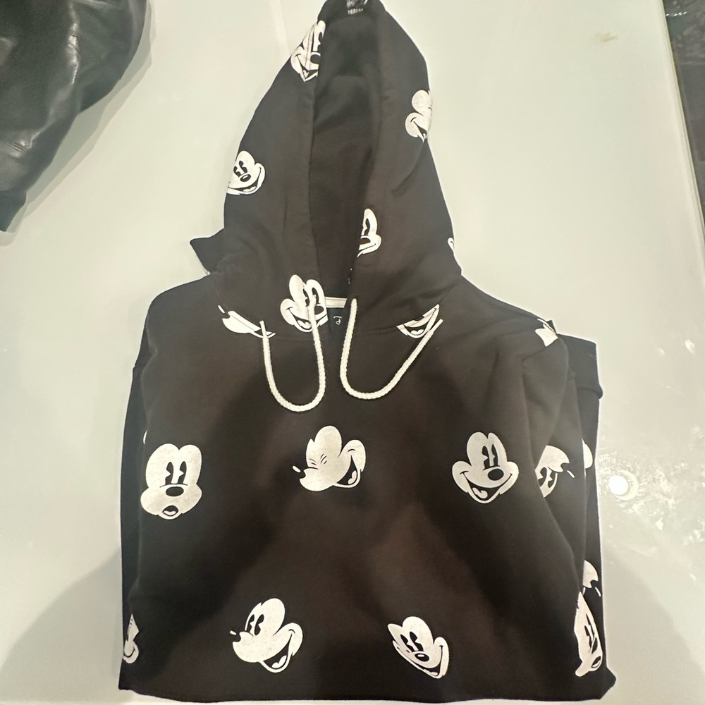 Black and White Disney Mickey Mouse Hoodie Size Medium